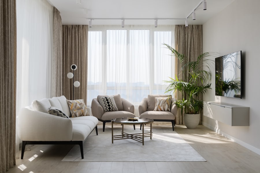 Grand salon with sea views